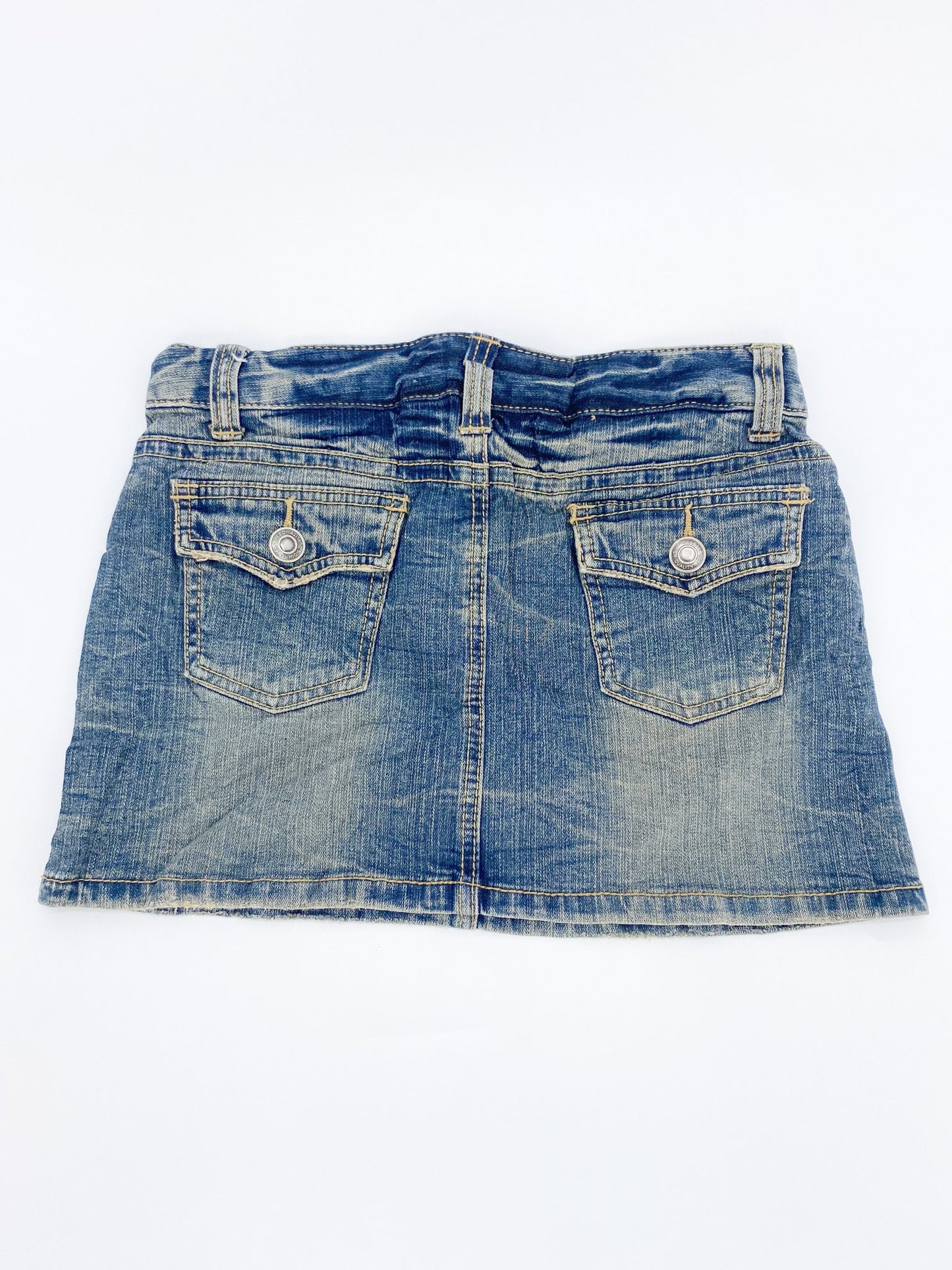 Vintage 00's Dark Wash Denim Mini Skirt - S - Playground Vintage
