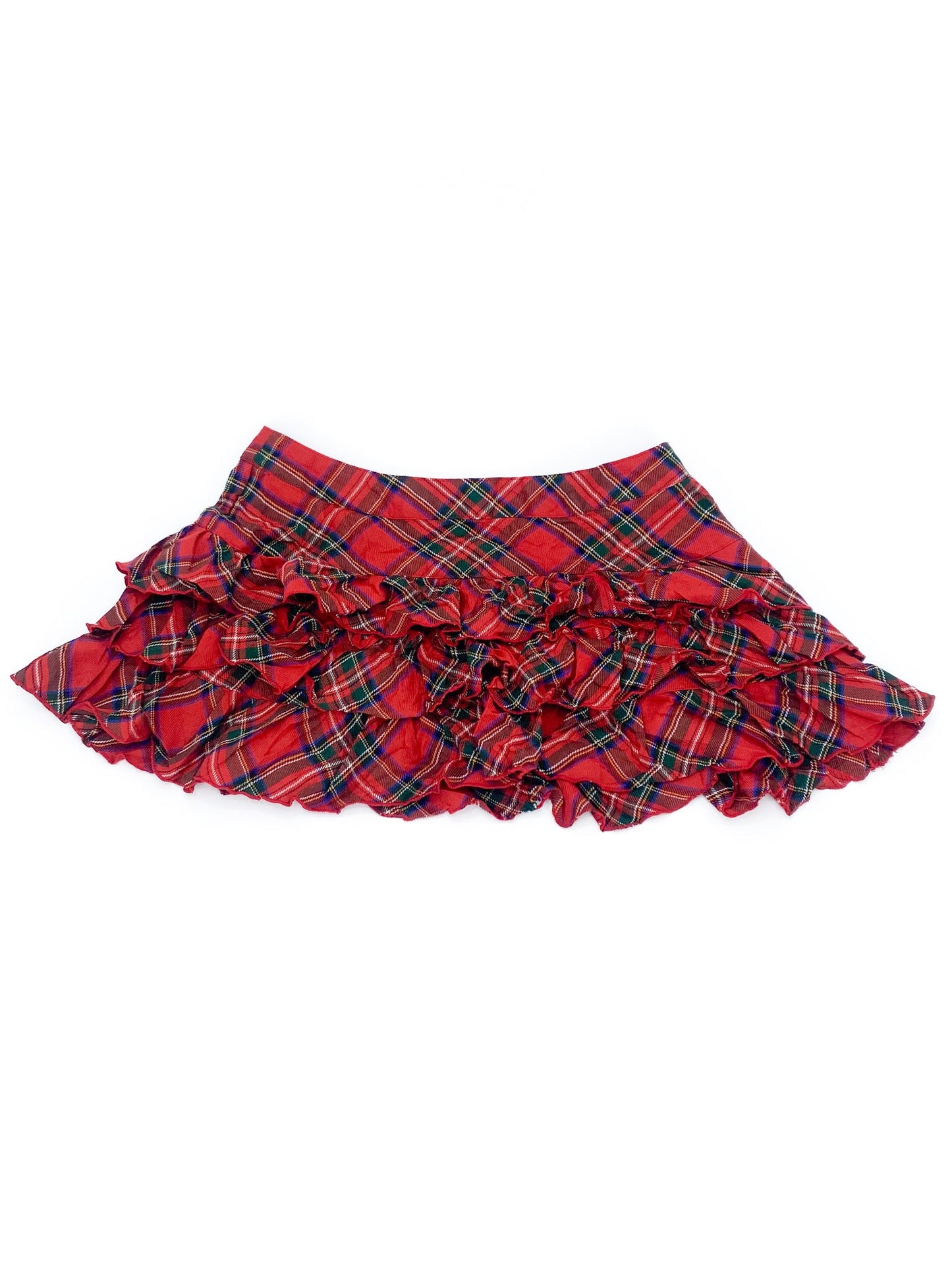 Vintage 00's Red Tartan Mini Skirt - M - Playground Vintage