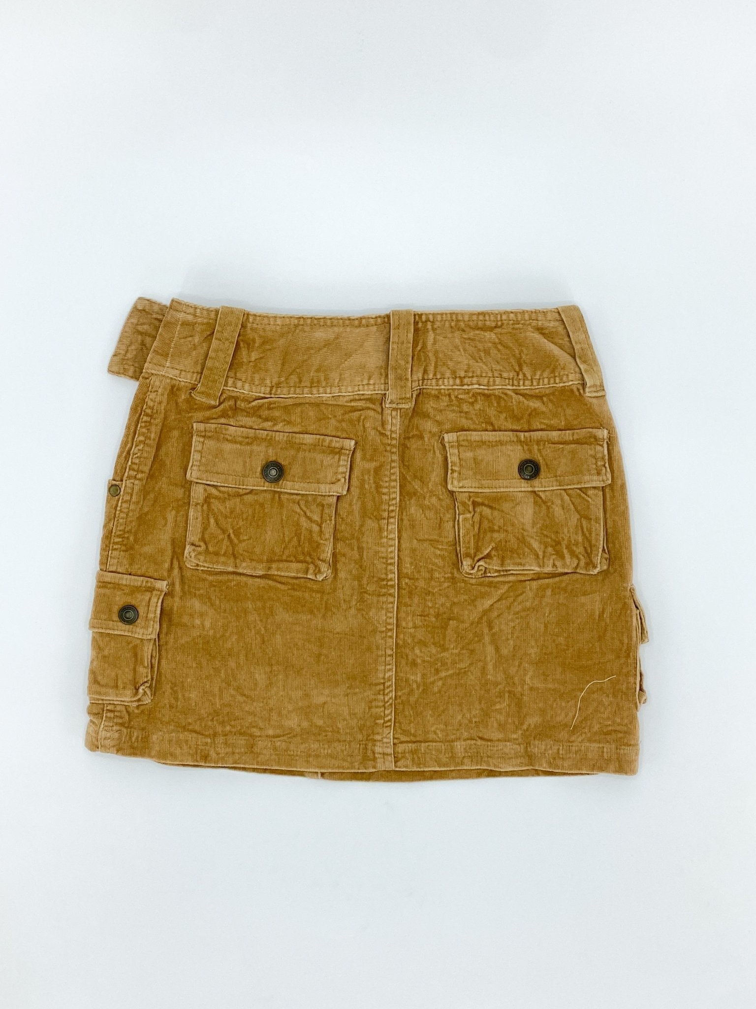 Vintage 2000's Cord Belted Mini Skirt - S - Playground Vintage